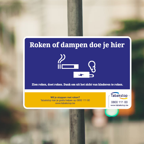 Verkeersbord met beugel Rookzone